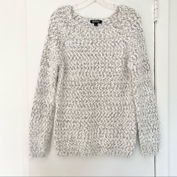 Grey-White Knit Sweater - Picture 1 of 4